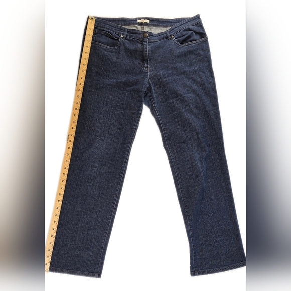 Eileen Fisher Jeans, Straight Leg, Dark Wash, Lg - Picture 5 of 11